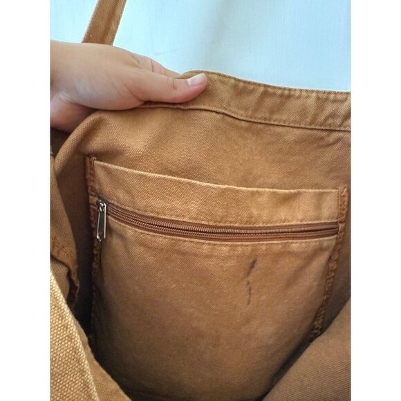 Brown Canvas Tote Bag - Picture 7 of 10